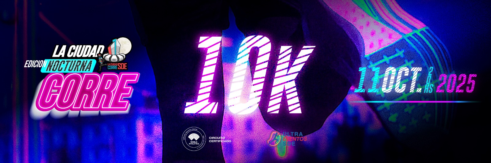 10k Con kit - La Ciudad Corre Edicion Nocturna